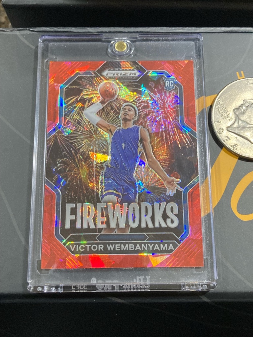 Panini Prizm Victor Wembanyama Fireworks Red Prizm Rookie Card Mint Gem 10